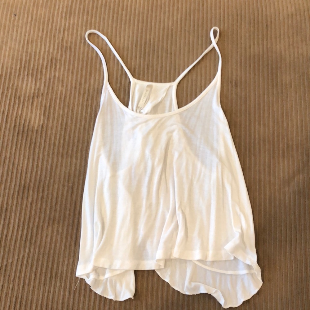 White Tank top open back